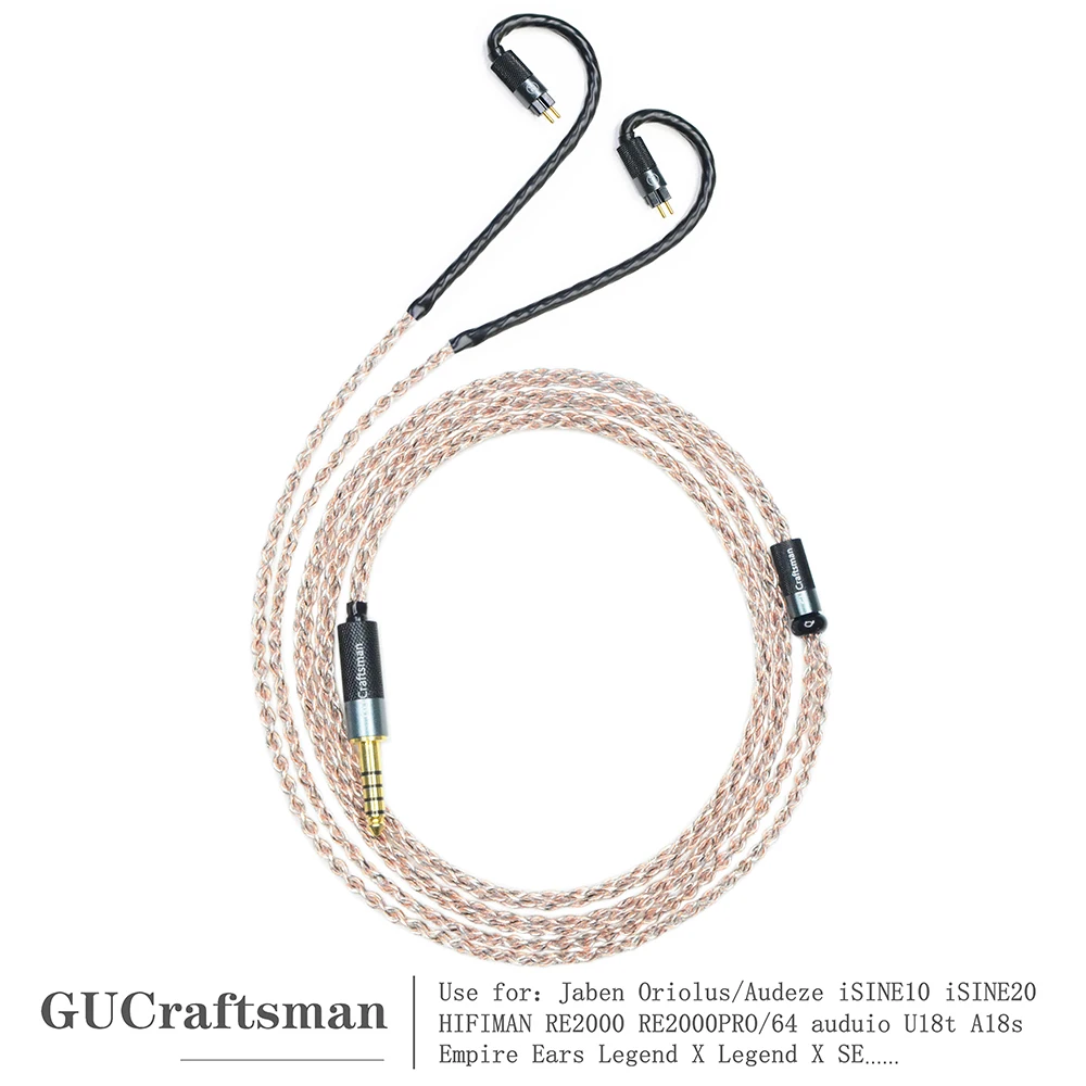 Запасные кабели для наушников GUCraftsman 5N OFC, медь + Графен 0,78 мм, для 64 аудио A12t/U12 A18 TIA Oriolus RE2000PRO iSINE20 Запасные кабели для наушников GUCraftsman 5N OFC, медь + Графен 0,78 мм, для 64 аудио A12t/U12 A18 TIA Oriolus RE2000PRO iSINE20