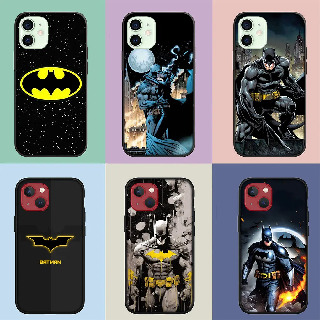 Мягкий чехол Batmans DC для Apple iPhone 16 15 14 13 12 11 Pro Max 6 6S Plus + SE телефона