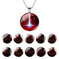 disney star wars photo image clear glass cabochon dome chain pendant cartoon link necklace fashion jewelry special offer fhw980