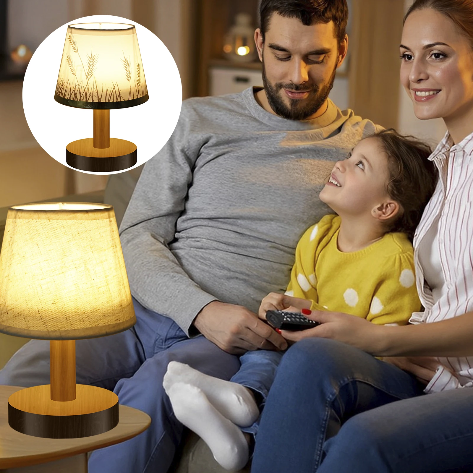 

New Bedside Table Lamp Dimmable USB Bedside Light Small Minimalist Modern Desk Lamps with Fabric Shade Side Nightstand Lamp Mini