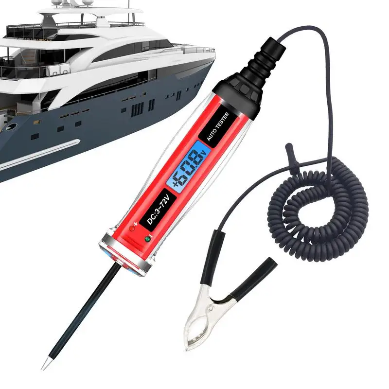 

Car Circuit Test Pen Circuit Voltage Bidirectional Tester Pen Digital Display Detection Supplies For Headlight Taillight Fault