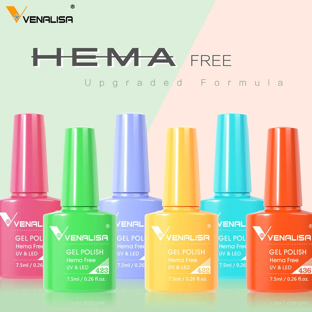 Гель-лак для ногтей Venalisa 7,5 мл HEMA FREE Soak Off УФ светодиодный Гель-лак полное покрытие супер текстура великолепный маникюр для ногтей