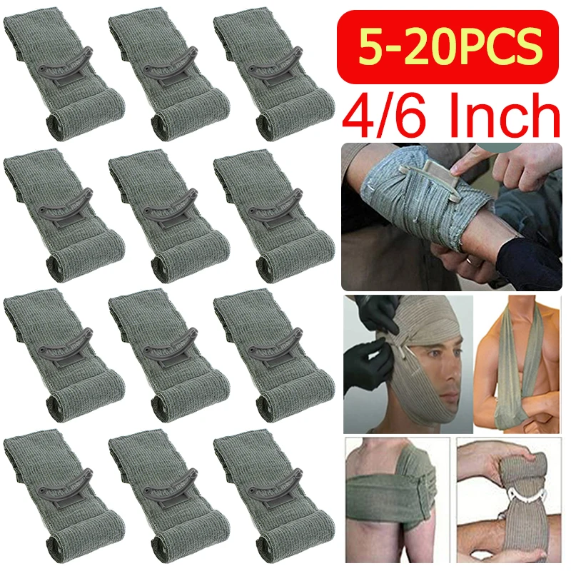 

1-10PCS Israeli Bandage Trauma Dressing Rescue Battle Medical Wrap Wound Survival First Army Aid Emergency Compression Bandage