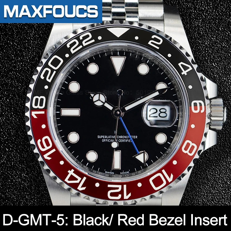 Sloped ceramic bezel insert GMT style Blue/Red 38*30.6mm GMT-Master for Rolex watch parts | Наручные часы