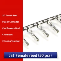 50100200pcs copper jst female reed plug in connector crimp terminal wire and cable shell reed cold compression head