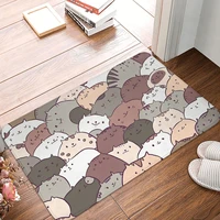 pattern non slip doormat lots of cats bath kitchen mat outdoor carpet home modern decor