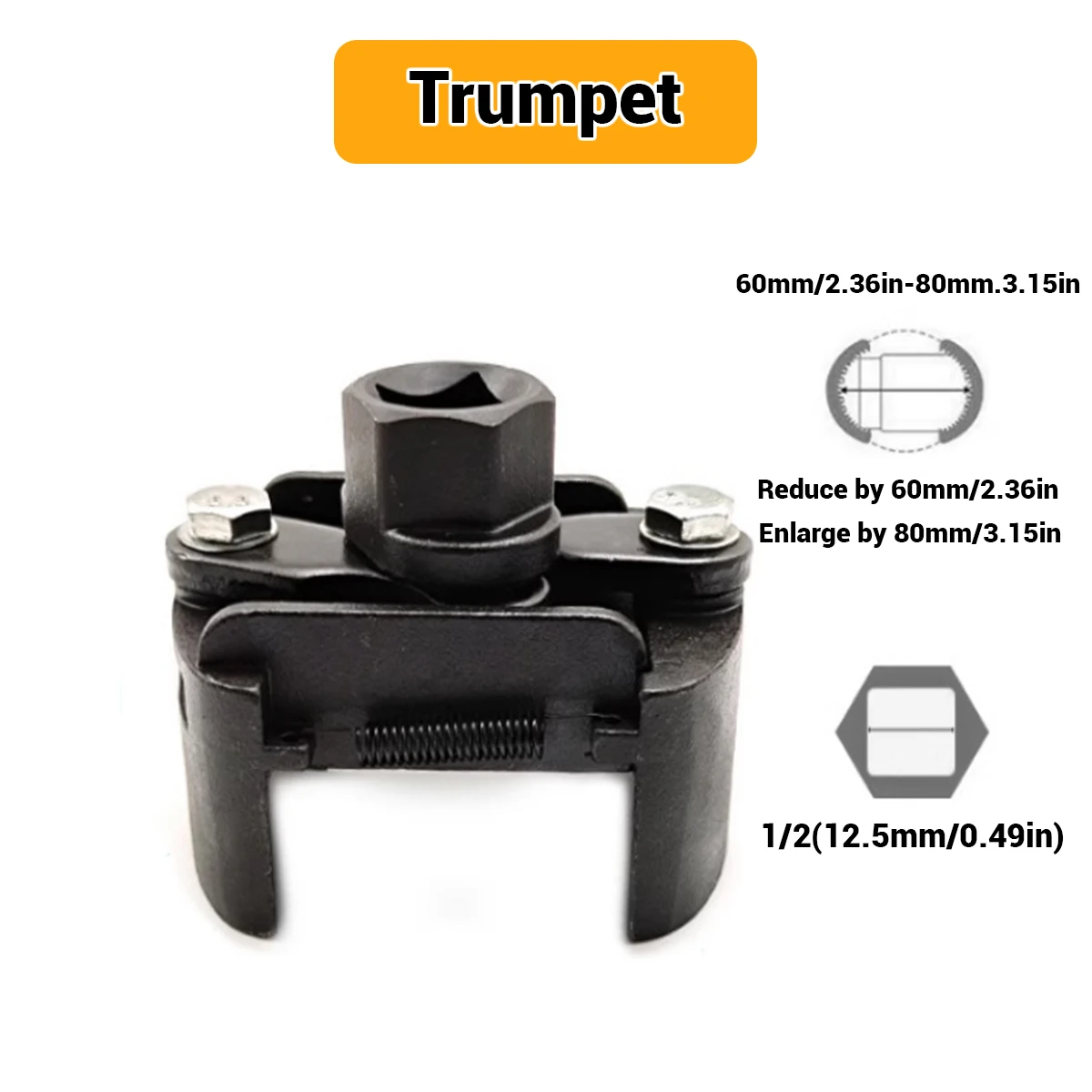 Регулируемый стальной гаечный ключ 60-105 мм для автомобиля, ключ для масляного фильтра, литой топливный фильтр, инструмент для ремонта, аксессуары для грузовиков и мотоциклов