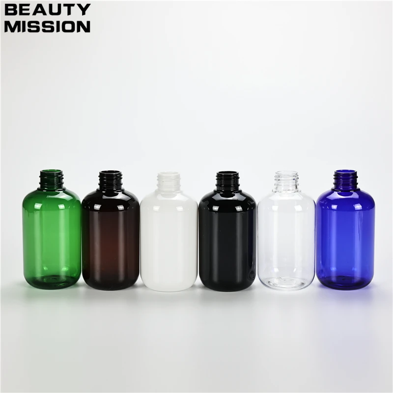 Multicolor 200ML X 25 Chunky Plastic Bottles With Lotion Pump Liquid Soap Shampoo Travel Size Essential Oil Packaging Contianers