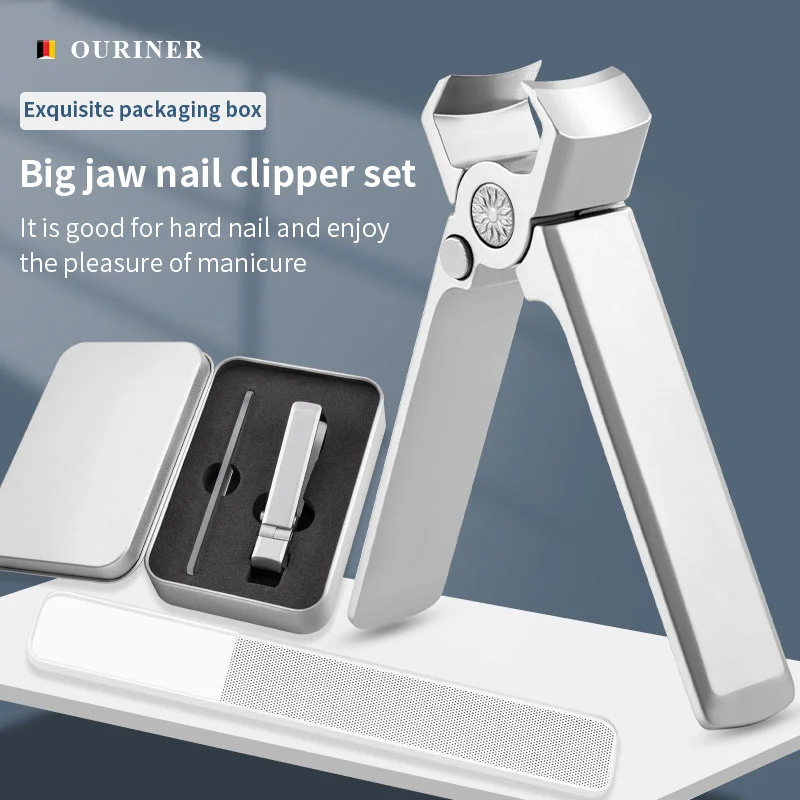 

High Quality Wide Jaw Nail Clippers Stainless Steel Manicure Cutter Thick Hard Toenail Fingernail Scissors Trimmer Tools