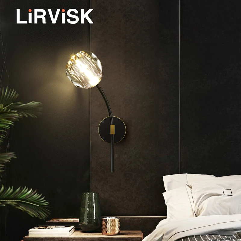

Crystal Wall Sconce, Modern Wall Light,,Corridor ,Bedroom Bedside