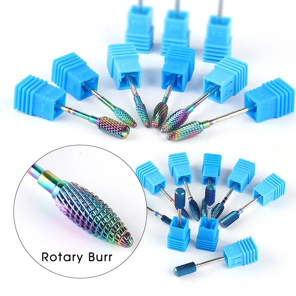 

10 Types Tungsten Nail Drill Bits Carbide Milling Cutters Safety Nail Sander Tips Cuticle Remover Gel Polish Remove