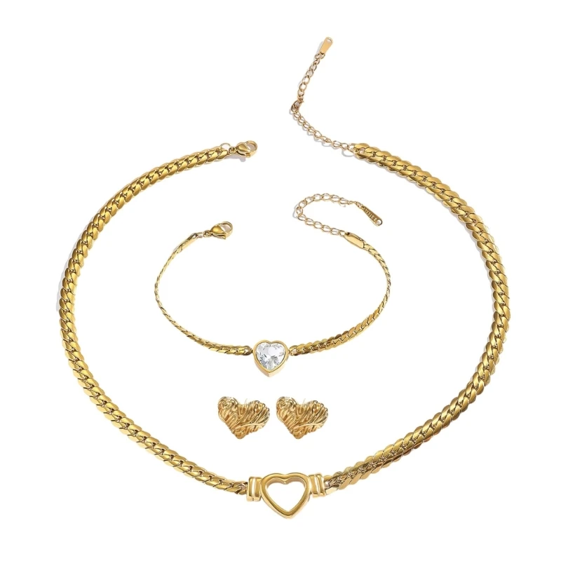 95AB стильное ожерелье с полым сердцем многофункциональная плетеная цепочка