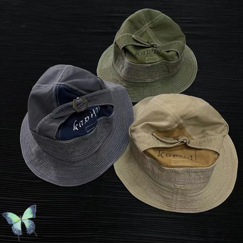 Green Gray Khaki KAPITAL Bucket Hat