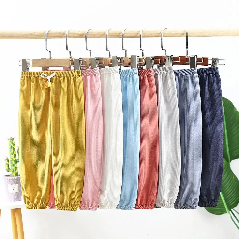 

Bloomers Pants Summer Breathable for Boys Solid Pants Kids Infant Clothes Baby Boy Prevent Mosquitoes Girl 1-3 Years Children's