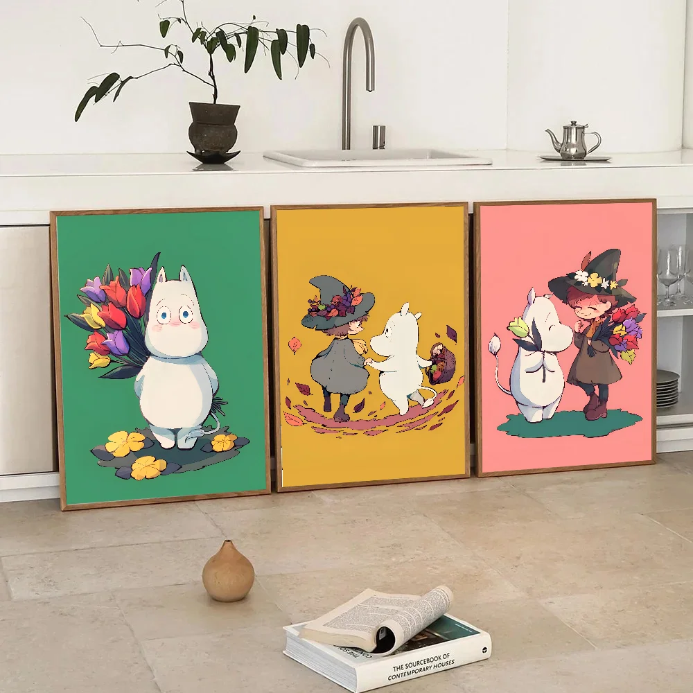 Постер М-Муми из аниме бумажный плакат с принтом для дома гостиной спальни входа