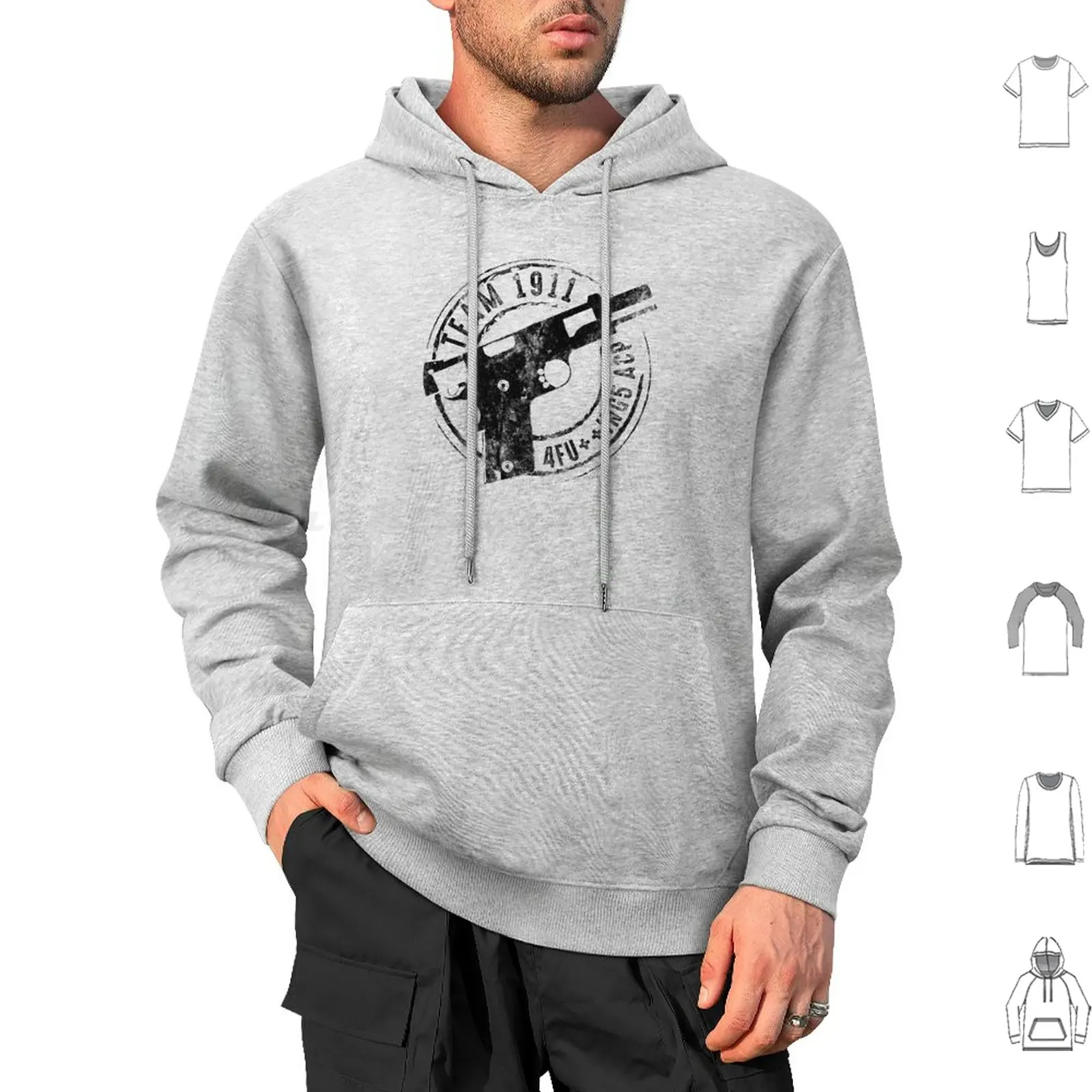 Толстовки Team V2 с длинным рукавом пистолет огнестрельное оружие Кимбер остров