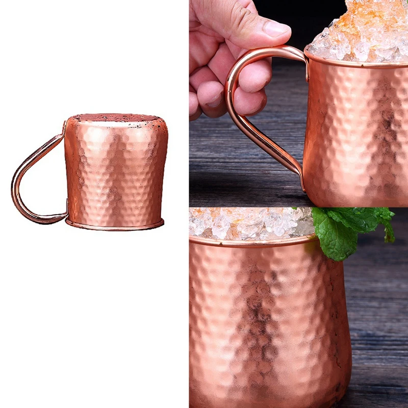 Медная пивная/молочная кружка мюли ручной работы Москвы брикет 520 мл - купить по