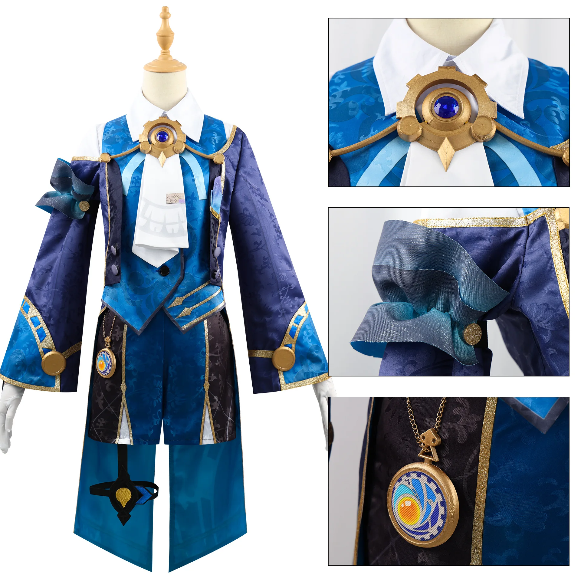 Костюм для косплея Honkai Star Rail Misha комплект унисекс из полиэстера включая парик