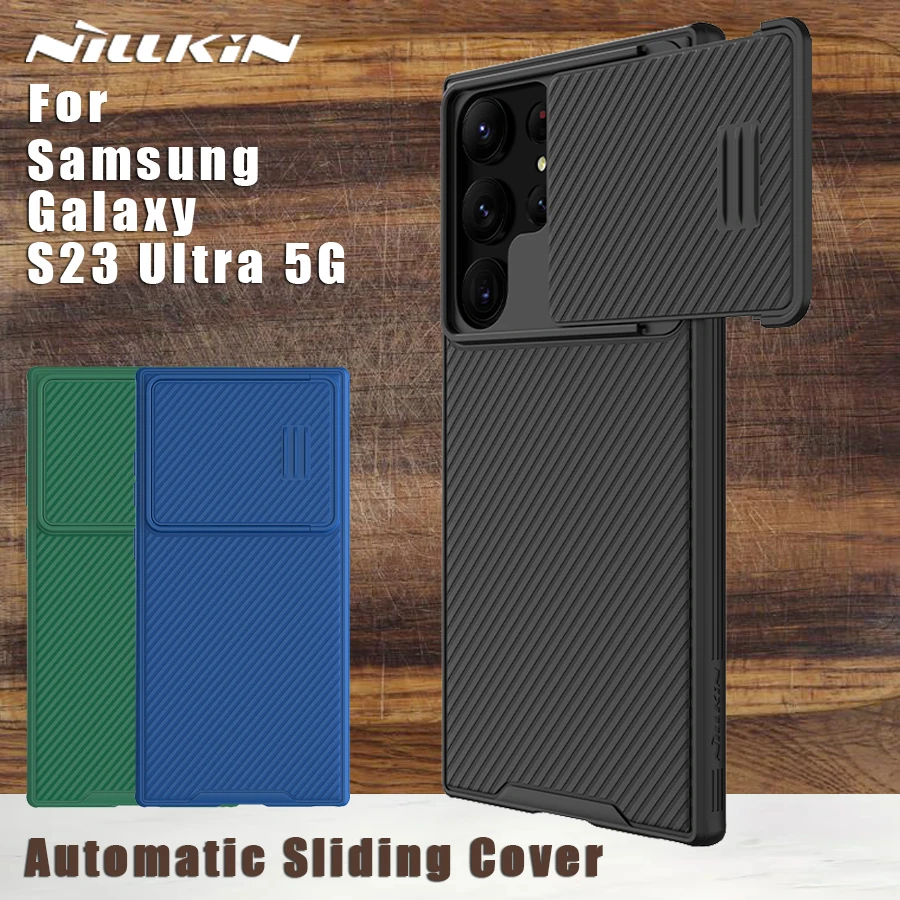 

NILLKIN for Samsung Galaxy S23 Ultra 5G case CamShield S Automatic Sliding Back cover Lens Camera Protection for S23 Ultra