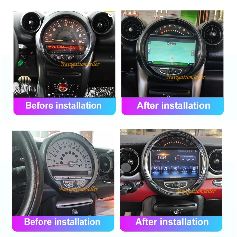 Android 13 64G беспроводной CarPlay авто для BMW Mini Cooper R55 R56 R57 R58 R59 Countryman R60 R61 2007-2013 радио Gps