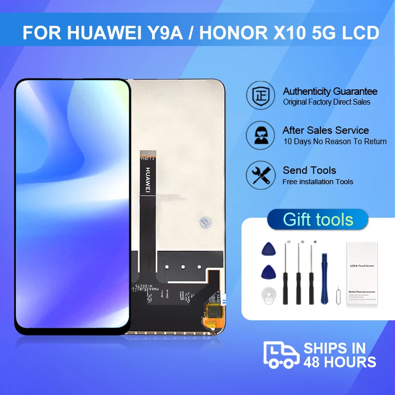 

Brand New 6.63 Inch For Huawei Y9A Lcd Touch Panel Screen Digitizer FRL-L22 Assembly For Honor X10 5G Display With Frame