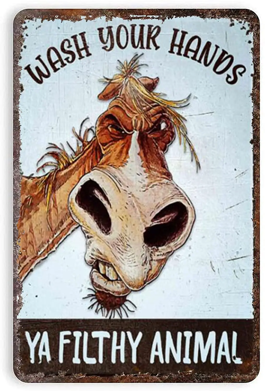 Новый металлический знак Graman-Вымойте руки Ya Filthy Animal винтажный Забавный