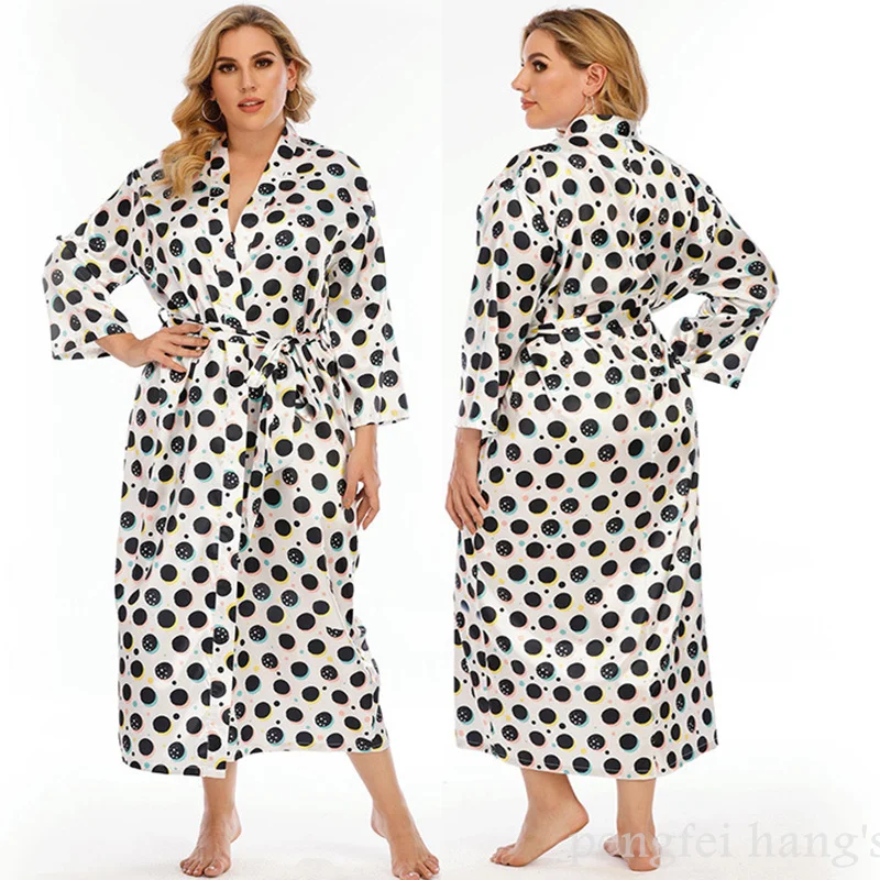 Женская пижама-кимоно с цветочным принтом размеры 3Xl 4Xl 5Xl