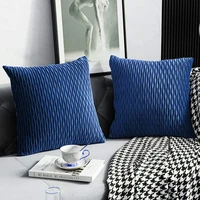 velvet wavy stripes pillow cover 45x45cm cushion cover decorative pillows for bed room sofa car nordic home decor