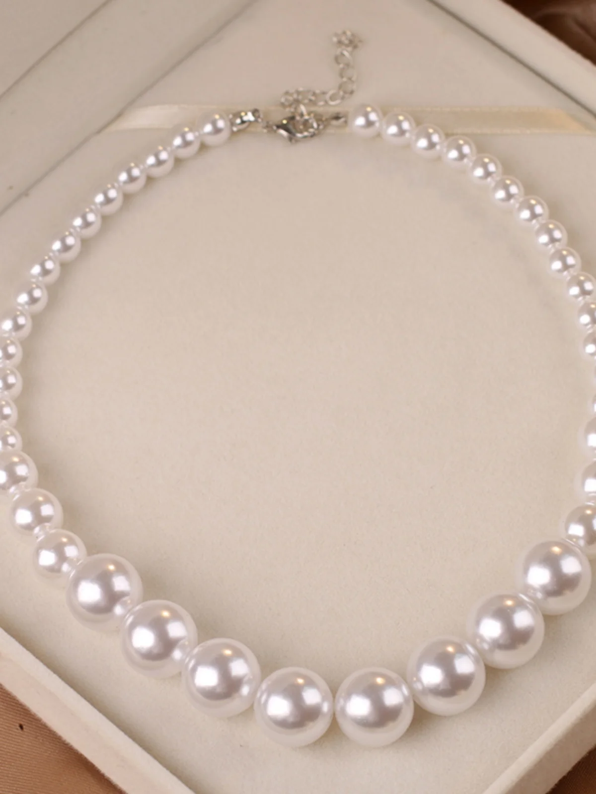 Французское изящное жемчужное ожерелье женское короткое ожерелье-цепочка для