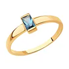 Кольцо SOKOLOV из золота с топазом, Золото, 585, Женское, Оригинальная продукция