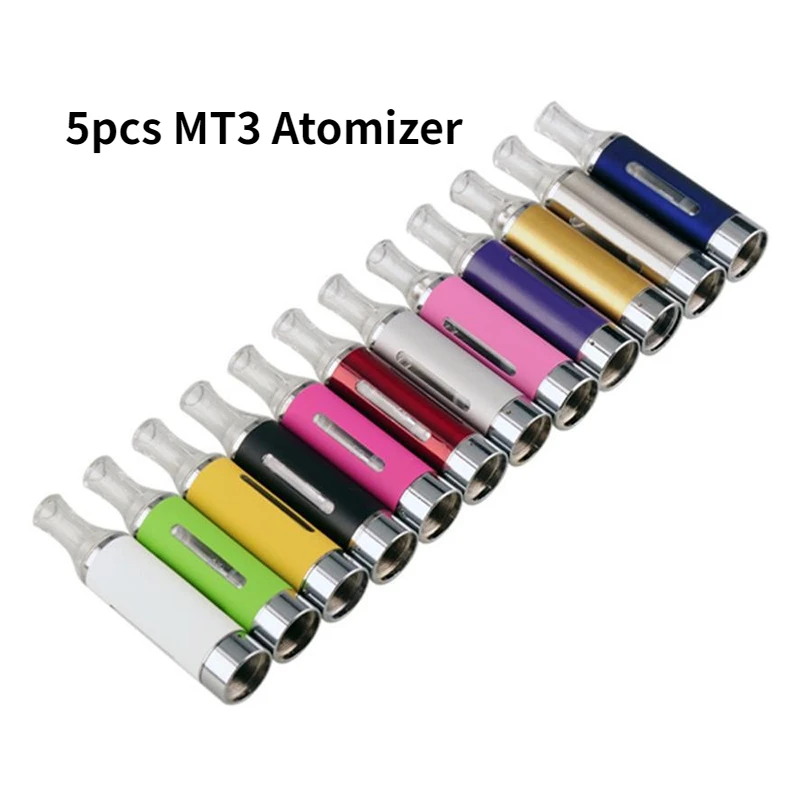 

5pcs MT3 Atomizer Rebuildable Bottom Coil Clearomizer Electronic Cigarette For Evod Ego-T Ego-W Twist Battery 2.4mlL Tank Vape