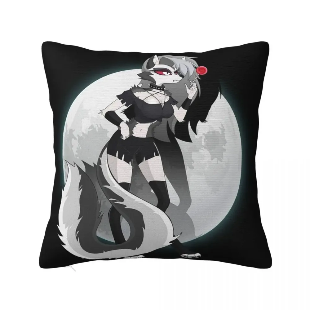 Квадратная наволочка Helluva Boss Loona из полиэстера декоративная комфортная Наволочка