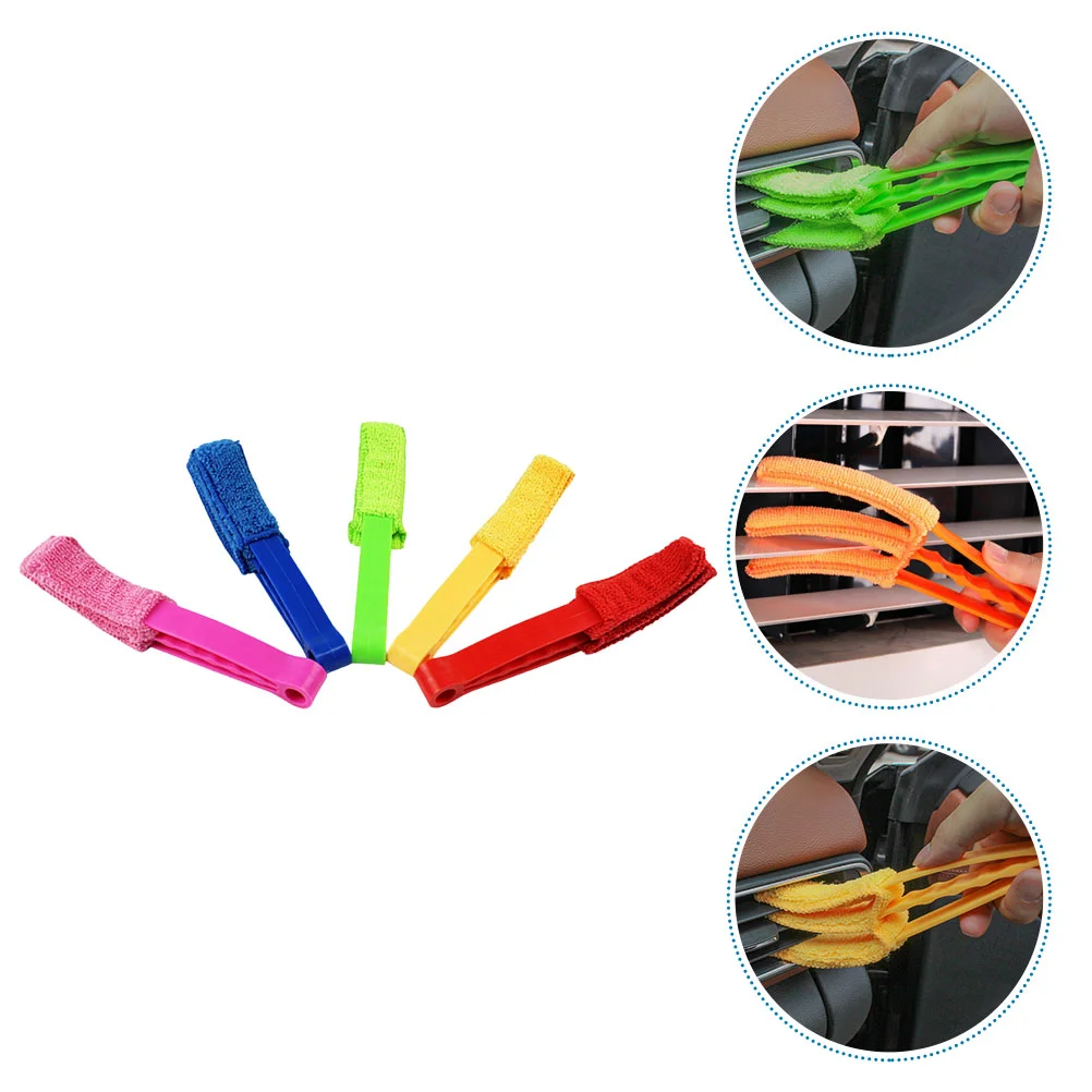

5 Pcs Cleaner Brush Car Cleaning Interior Supplies Air Outlet Conditioners Cloth