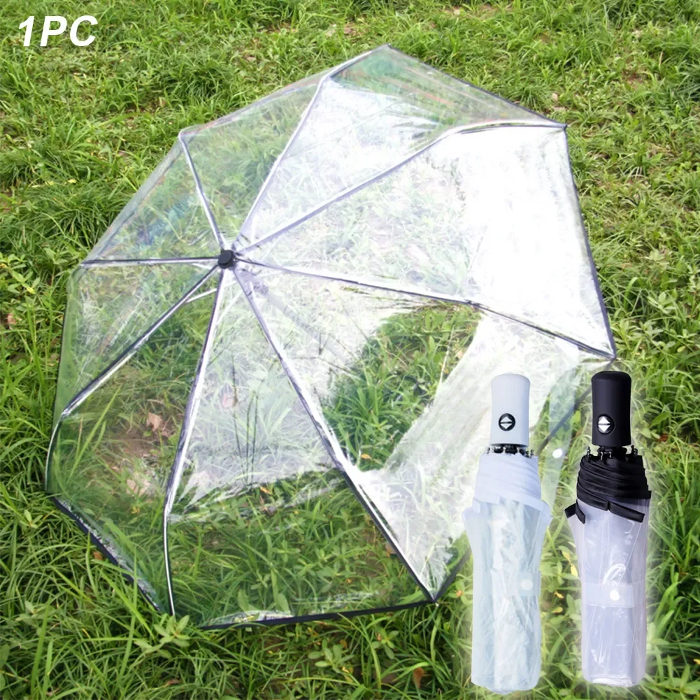 

NEW2023 Bubble Dome Umbrella Triple Folding Fully Automatic Transparent Anti Wind Portable Outdoor Fashion Beach Lightweight