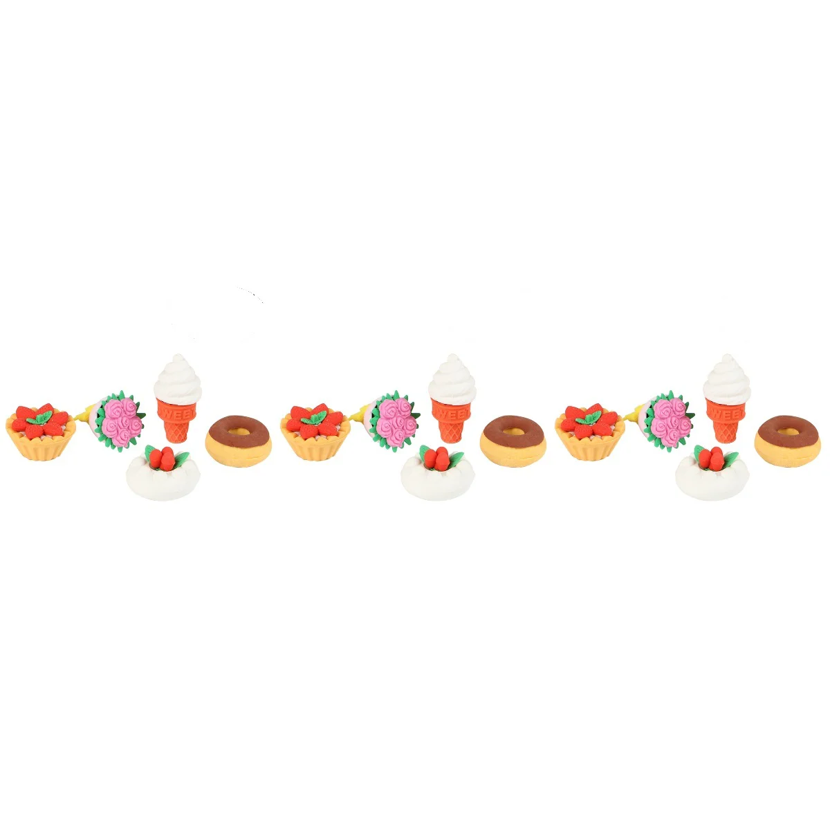 

15 Pcs Students Rubber Erasers Cartoon Eraser Office School Stationery