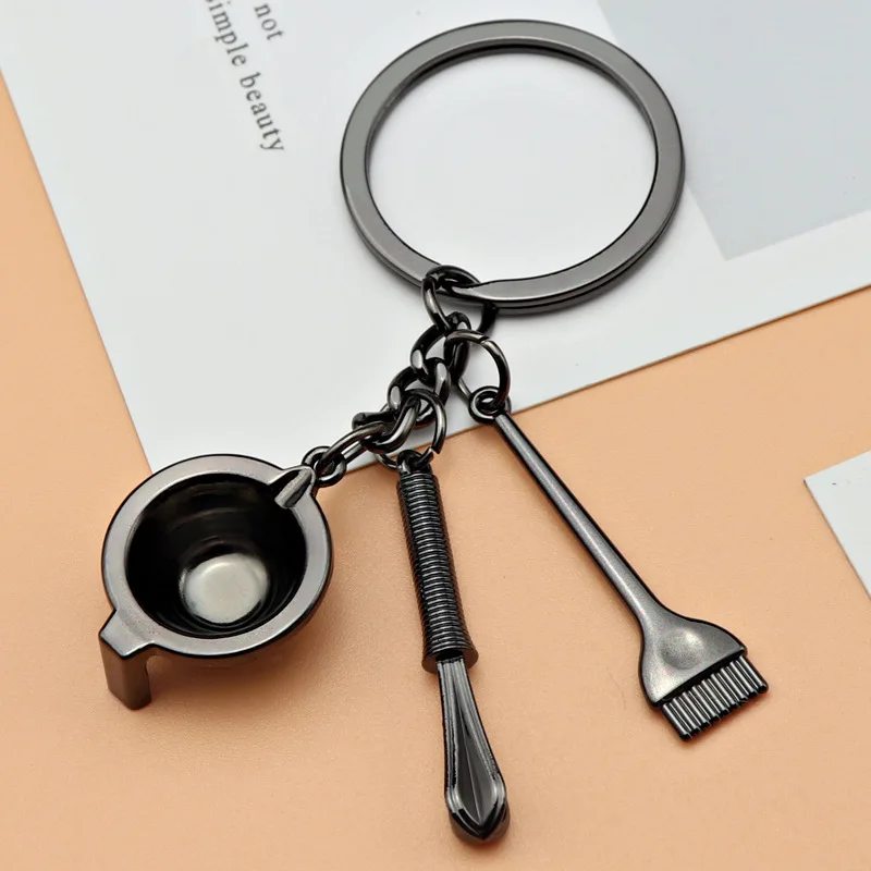 New Funny Keychain Key Ring Cake Egg Beater Blender Measuring Cup Moulds Brush Key Chain For Dessert Chef Gifts Jewelry