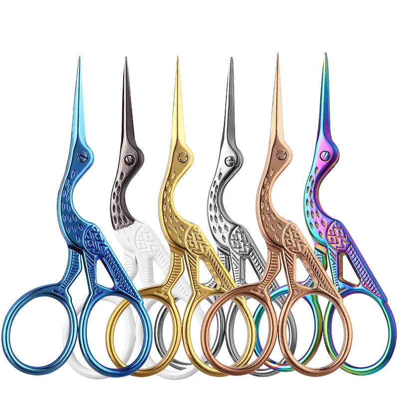 

1Pcs Colorful Stainless Steel Antique Scissors European Classic Craft Knitting Sewing Handicraft Scissor DIY Jewelry Tools New