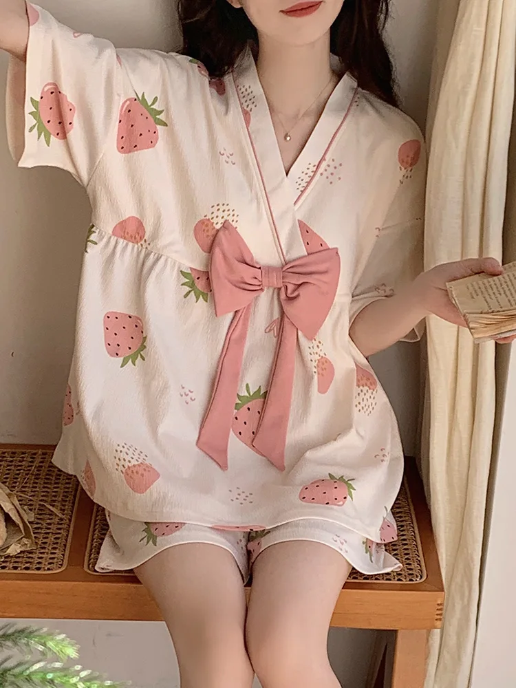 Пижама с нагрудной подушечкой для ночного сна женская летняя хлопковая одежда