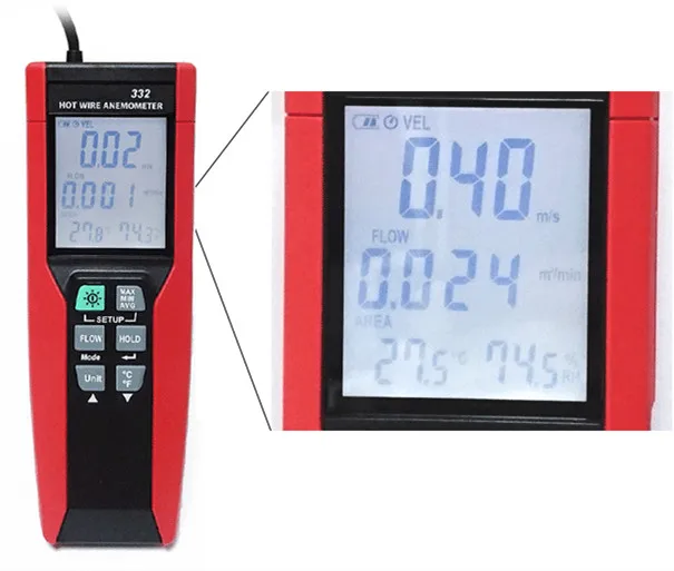 

High Sensitivity Handheld Wind Speed Gauge Meter Measure Anemometer Hot Wire Anemometer