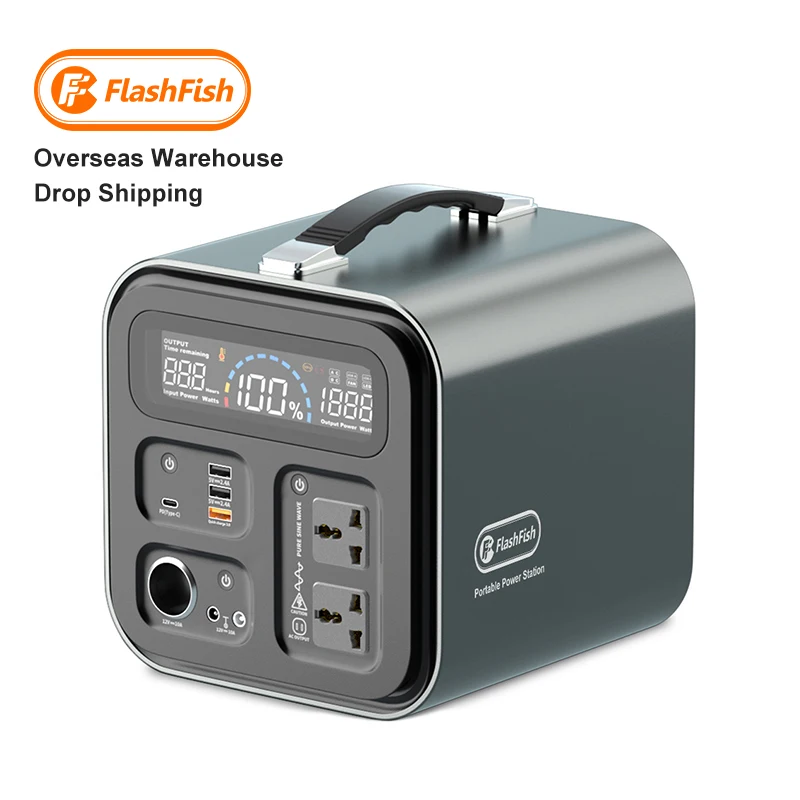 

Hot Selling outdoor equipment AC 600W power bank with led 148800mAh alternative energy generators