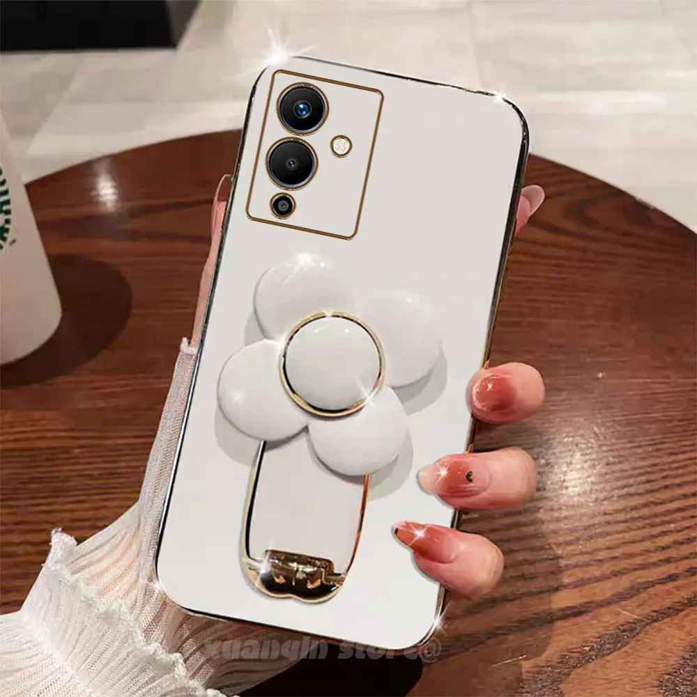 Вращающийся держатель цветов для Infinix Note 12 Pro Чехол телефона X671B Мягкая