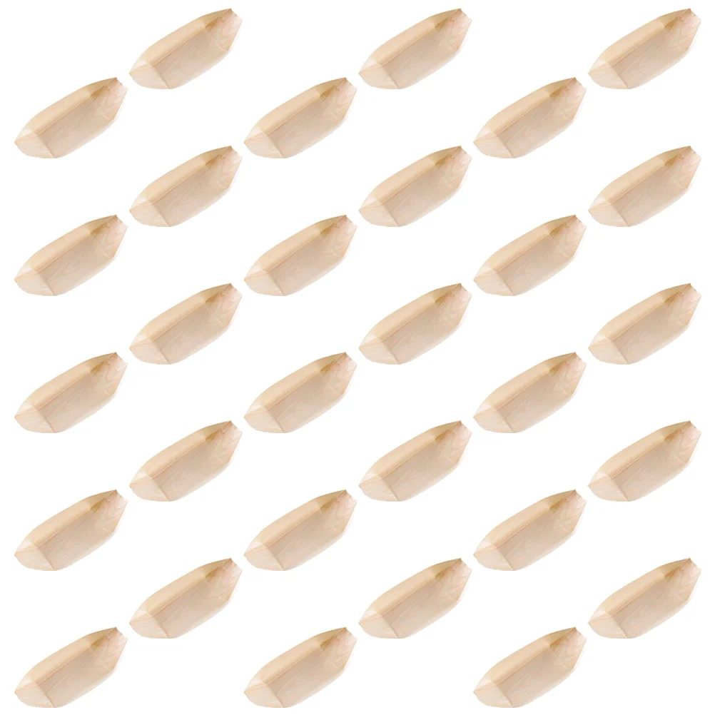 50 шт. деревянные лодки для суши одноразовые японские тарелки еды сашими