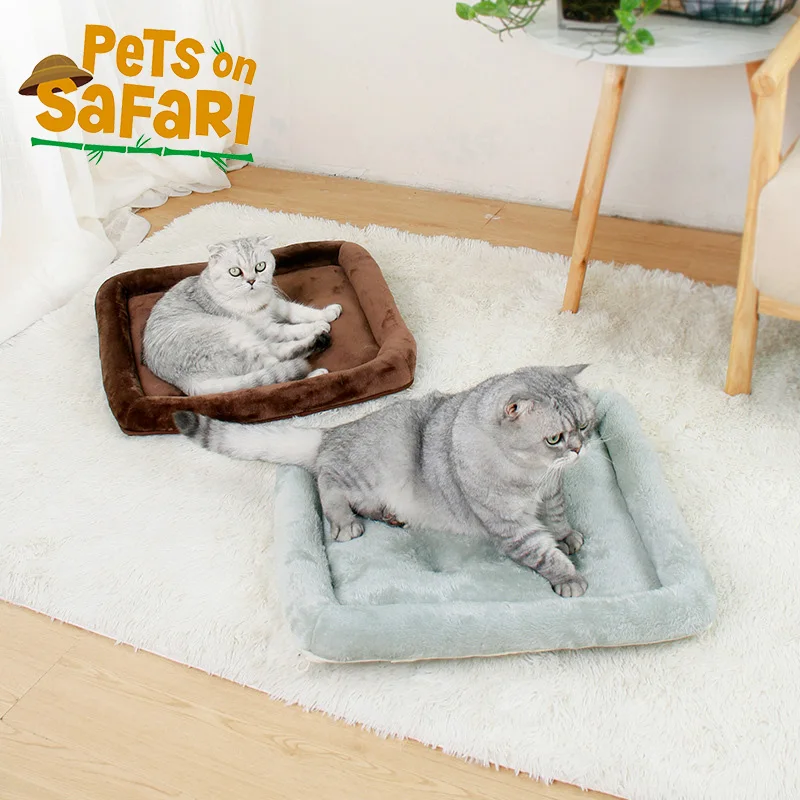 

Soft Cat Bed House Warm Kitten Puppy Sleeping Mat for Cat Dog Rest Square Nest Pet Accessories Portable Basket Kennel