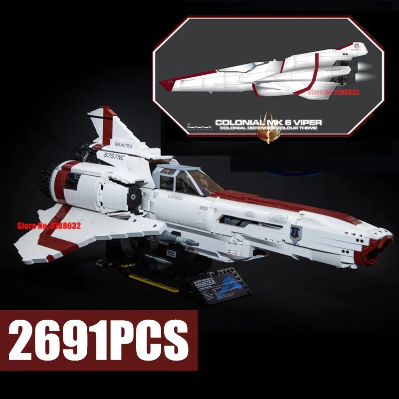 

New Star Space Wars 2691PCS The Battlestar Galactica Colonial Viper MKII MOC-9424 Building Blocks Bricks Kid Toy