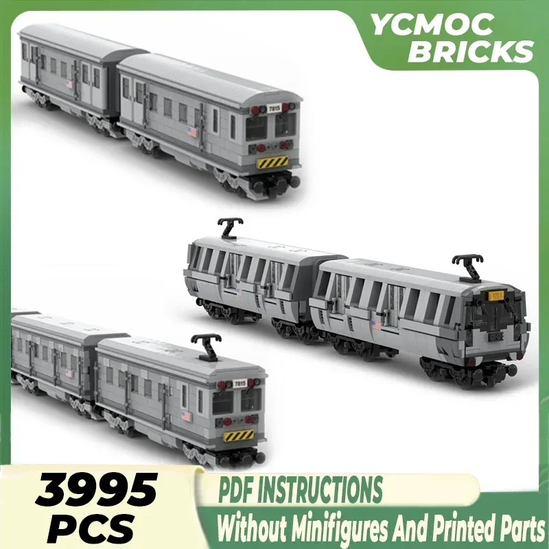 Moc строительные кирпичи Америка городской поезд модель метро Нью-Йорк технология