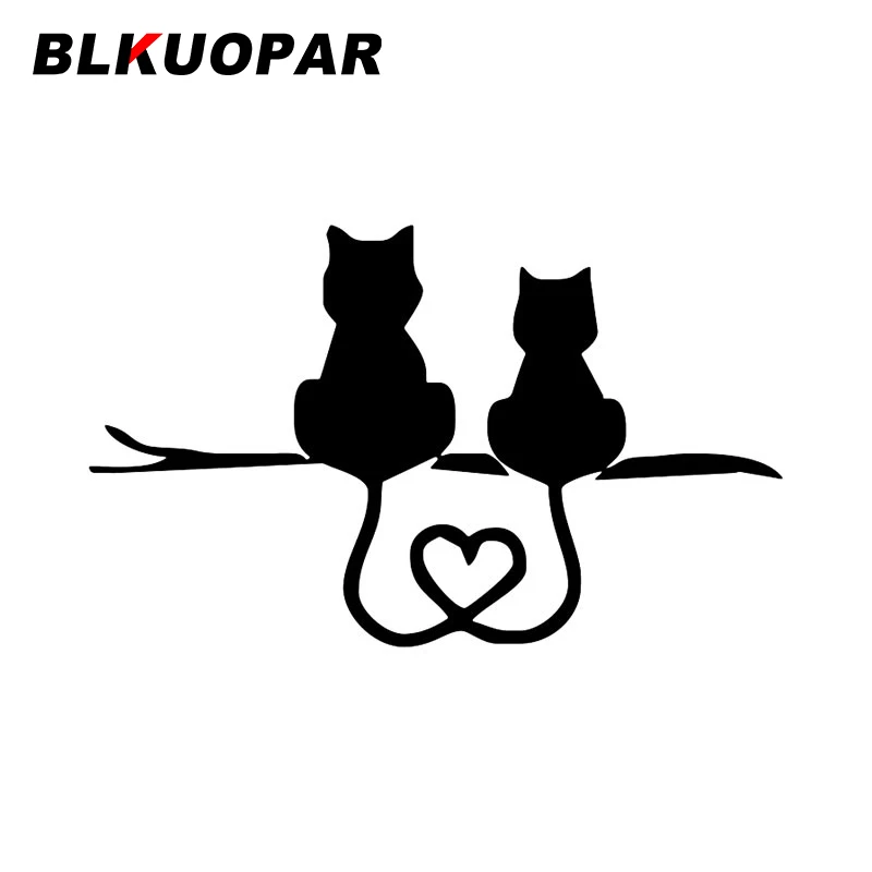 

BLKUOPAR пара кошек отдыха вместе персонализированные наклейки для автомобиля мультфильм царапинам виниловая наклейка бампер RV автомобильные...