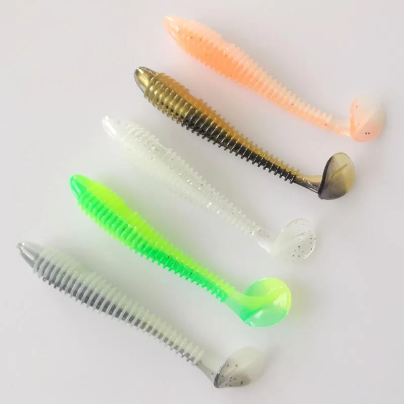 

1kg 435pcs 6.5cm.2.3g Long tail Grub Soft fishing lure Soft Bait Sea bait Lake Bass Perch wholesale Jig head bait good quality