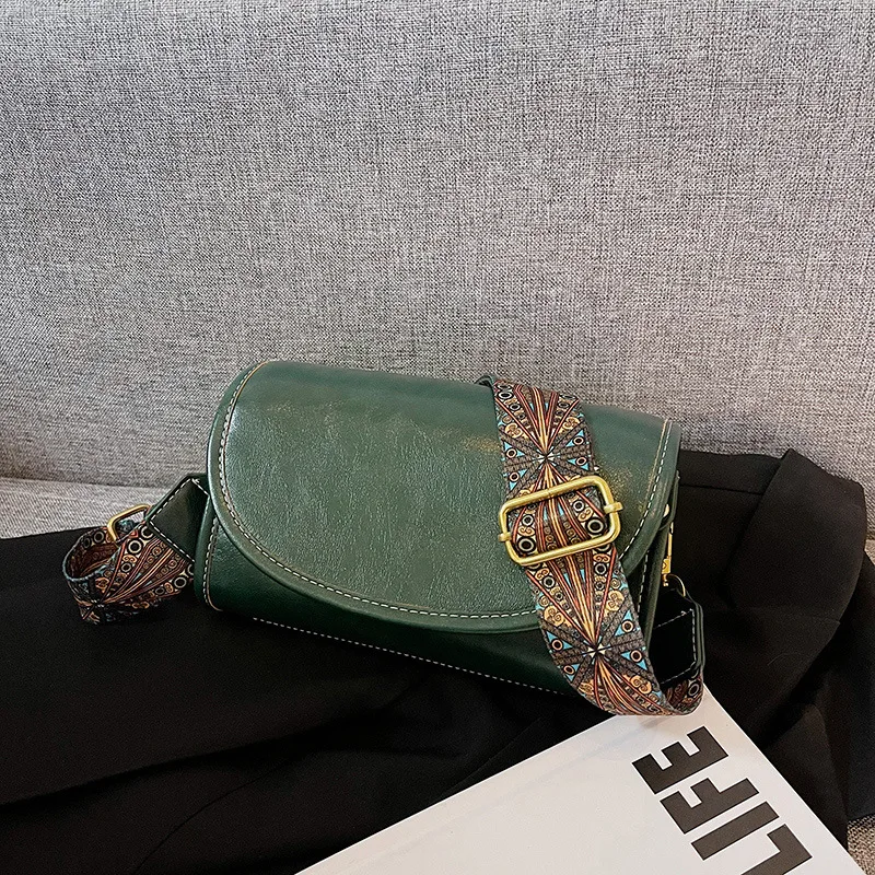 

Ladies Fashion Crossbody Bags for Women High Capacity Flap Shoulder Bag Small PU Leather Messenger Bags Wide Strap Handbag Purse