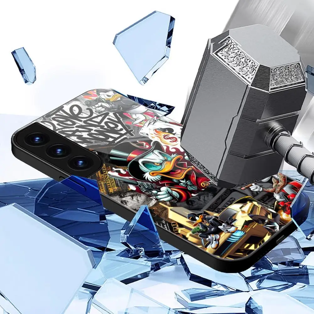 Чехол для телефона Cartoon Tycoon D-Duck для Samsung Galaxy A17 16 15 14 A13 A57 A37 A27 A26 A55 A35 A53 A24 A34 с закаленным стеклом. (art.: 3920dc9697b22) - 3920dc9697b22