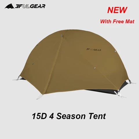 Туристическая палатка 3F UL GEAR, 1 человек, 3-4 сезона, зеленая